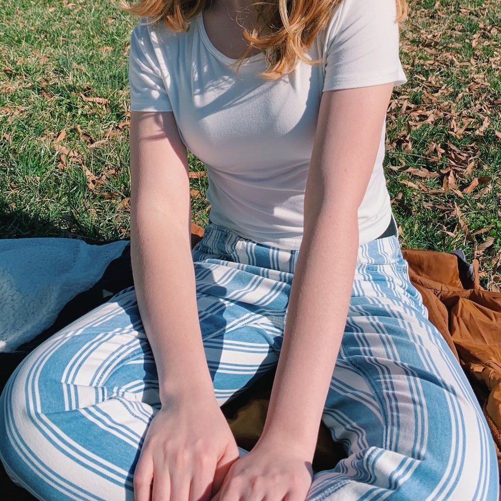 American Eagle Striped Mom Jeans (2)